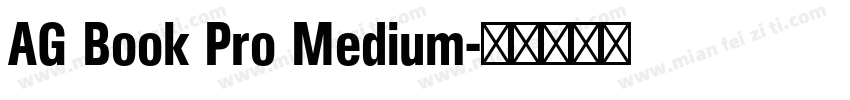 AG Book Pro Medium字体转换